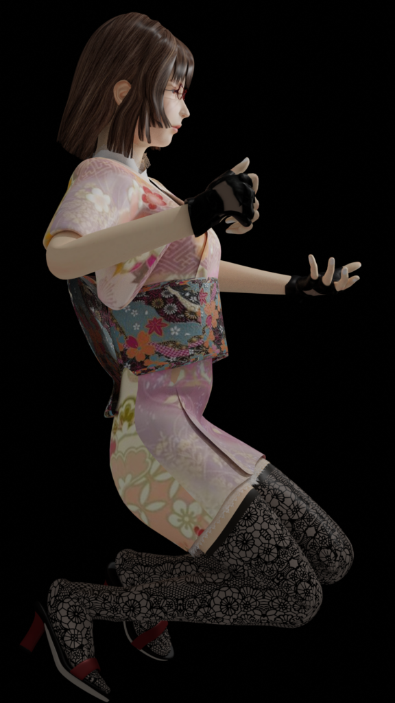 和モダン フォトリアルCG 着物 ハイパーアート