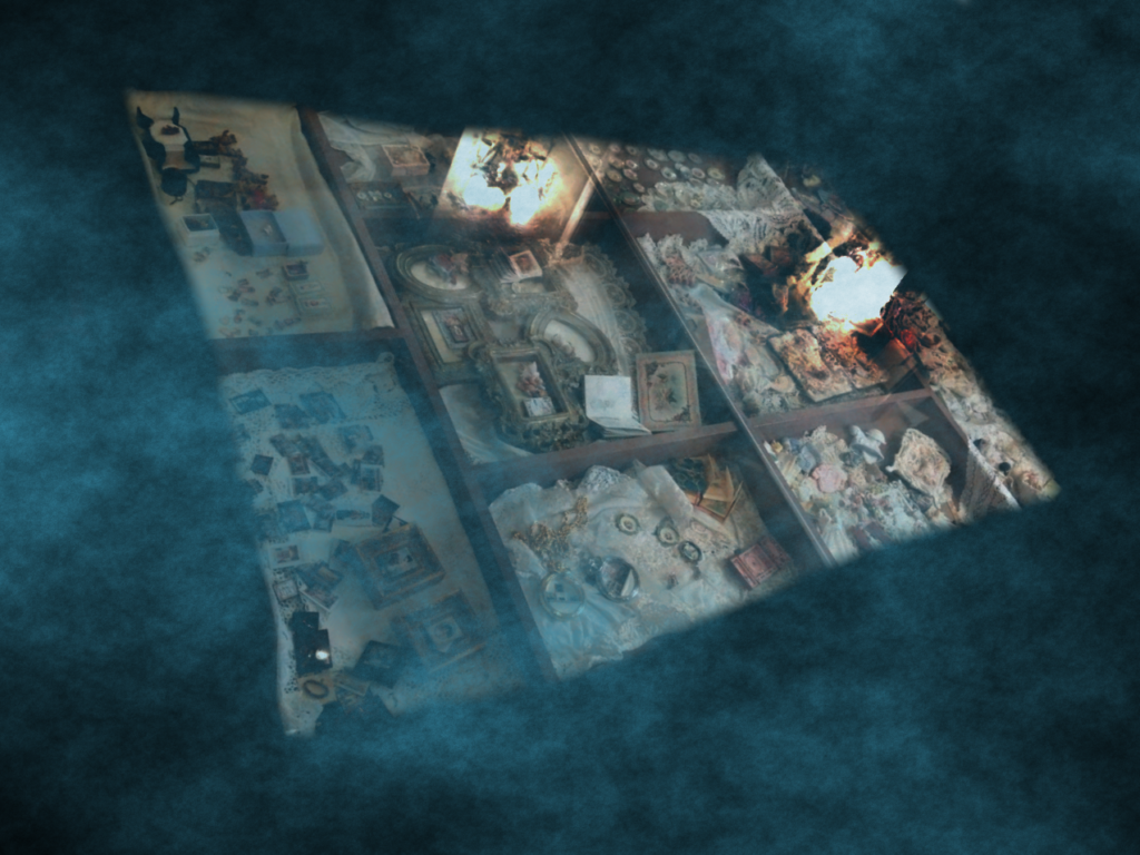 ガラス天板のテーブル